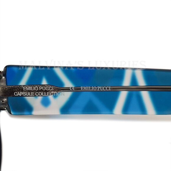 EMILIO PUCCI SUNGLASSES EP688S 426 COBALT GEOMETRIC PRINT main image 4